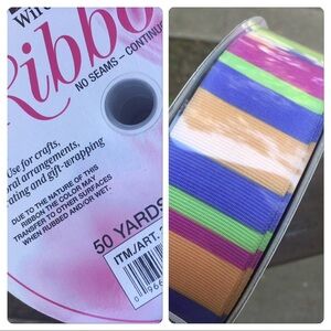 Multicolor Grosgrain Striped Ribbon for Crafts and Decorations